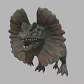Double Crest Dragon Double Crowned Dragon Dinosaur Reptile Ancient Biology Meat-eating Dinosaur Jurassic Low Face Number Low Model Simple Model Game Movie and TV Level Super Realistic 3d model