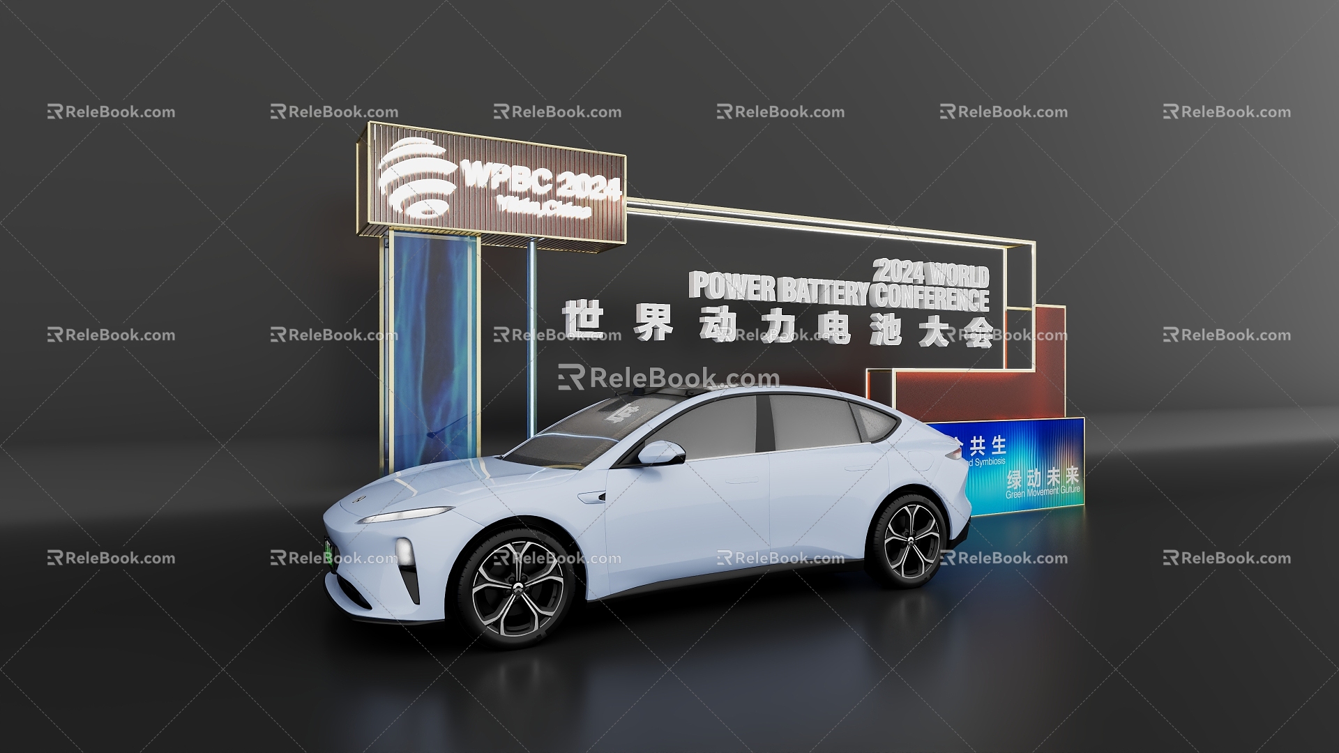 Modern Beauty Chen Science and Technology Feeling Beauty Chen Theme Device Science and Technology Exhibition Board 3d model