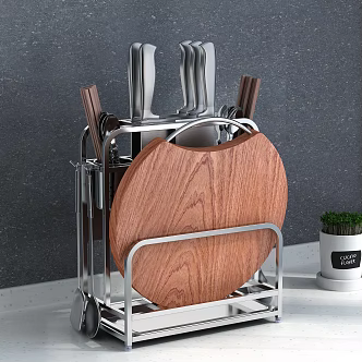 modern kitchenware kitchen knives chopping board chopsticks 3d model