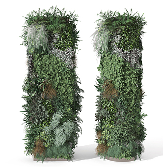 Modern Plant Wall 3d model