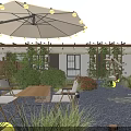 Modern Courtyard Garden Landscape Design With Natural Stepping Stone Path And Comfortable Outdoor Leisure Areas