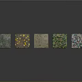 Varied Colored Terrain Cubes with Diverse Textures and Natural Surface Features