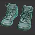 Gray High Top Casual Sneakers With Laces And Worn Soles For Everyday Wear