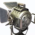 Vintage Spotlights On Tripod Stands With Rustic Metal Design And Classic Style