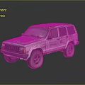 Vintage Muddy SUV With Dirty Exterior And Off Road Tires Design