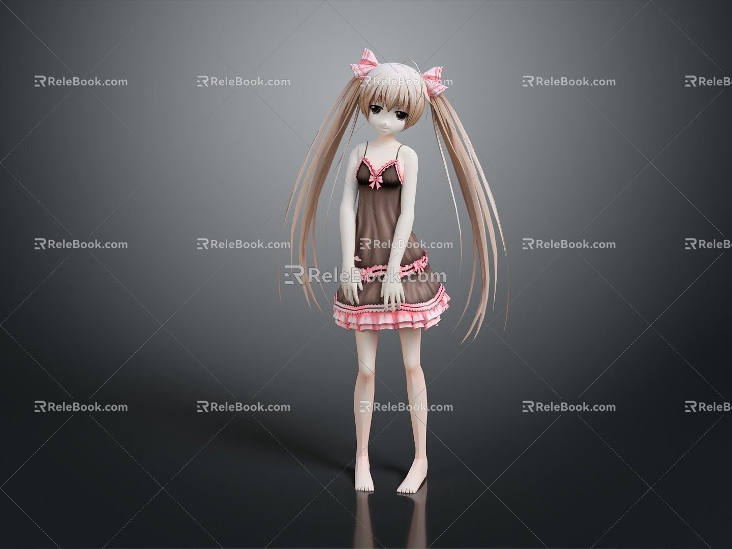 Cartoon Beauty Animation Beauty Animation Beauty Cartoon Girl 3d model