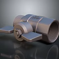 Durable Metal Valve For Industrial Use Featuring Threaded Ends And Control Handle
