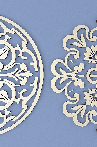 Chinese-style Carved Round Carved Traditional Pattern Lattice Carved Pattern 3d model