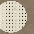 Modern Round Carpet Casual Carpet Book Floor Mat 3d model