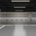 Spacious Modern Parking Garage Interior With Well Lit Ceiling And Clear Floor Markings