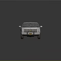 Classic White Vintage Pickup Truck With Single Cab Bed And Chrome Grille