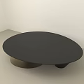 Modern Black Coffee Table With Gold Metal Base And Minimalist Design