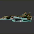 Camouflage Painted Aerospace Vehicle With Aerodynamic Design And Engine Details