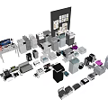Extensive Collection of Office Appliances Including Printers Copiers Scanners Shredders And Computers