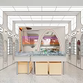 Bright Eyewear Store Interior With Display Cases 3d model