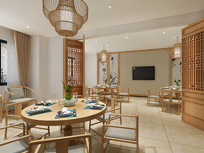 New Chinese Restaurant 3d model