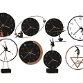 Modern clock wall decoration pendant 3d model