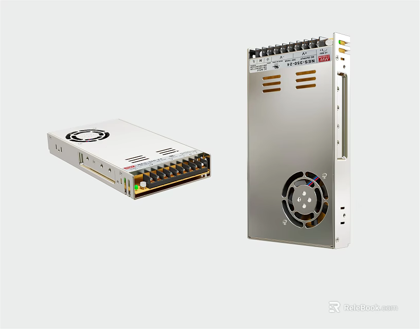 Industrial Switch Panel With Horizontal Vertical Design Cooling Fan And Multiple Ports 3d model 
