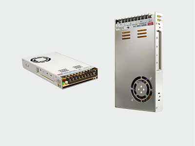 Industrial Switch Panel With Horizontal Vertical Design Cooling Fan And Multiple Ports 3d model