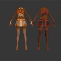 Fashion Mannequins Wearing Decorative Dresses With Bowknot Short Skirts And Sleeves