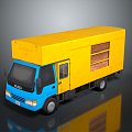 Small truck small box cargo transport vehicle small transport vehicle van vehicle realistic 3d model