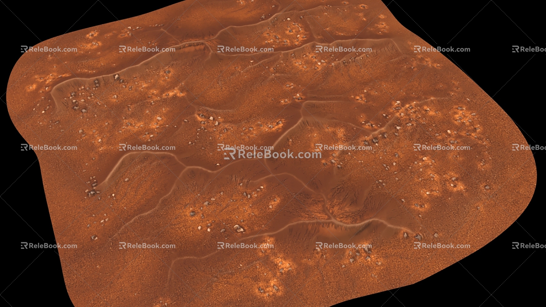 Sand mountain ground 3D model 3d model