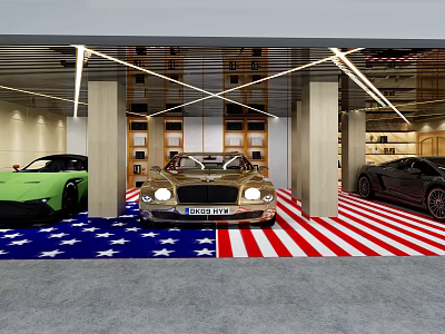 Modern parking garage 3d model