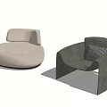 Modern Single Sofa Lazy Sofa 3d model