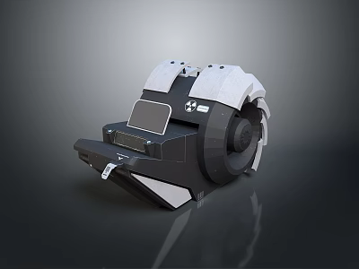 Futuristic Motorcycle With Streamlined Design Black And White Color And Sleek Aerodynamic Body 3d model