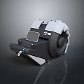 Futuristic Motorcycle With Streamlined Design Black And White Color And Sleek Aerodynamic Body