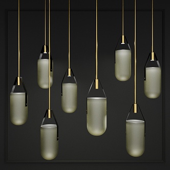 Modern chandelier 3d model