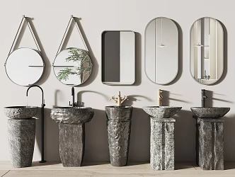 Modern sink wash basin 3d model