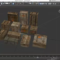 Explosive Box Wooden Box Cargo Box Cargo Box Cargo Box Cargo Container Terminal Box Low Face Number Low Mold Simple Mold Game Movie Level Realism 3d model