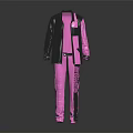 Stylish Color Block Jacket And Pink Pants Modern Fashion Outfit