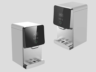 Modern Silver Black Water Dispensers with Digital Display for Daily Use Electrical Appliances 3d model