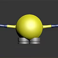 Cute Yellow Minion Character With Large Goggles Blue Overalls And Arms Outstretched