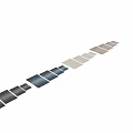 Multiple Colored Square Rugs With Textured Design In Neutral Blue And Gray Tones