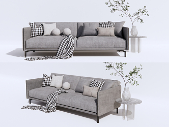 Modern double sofa 3d model