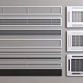 Modern Air Conditioner Vents In Rectangular And Square Shapes White Black Colors