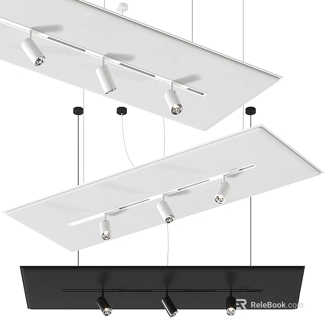 Modern Ceiling Mounted Downlights And Spotlights For Home Interior Lighting 3d model