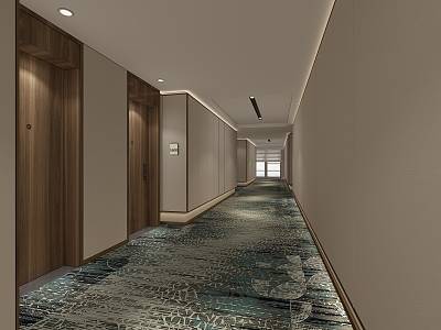 Aisle Hotel Aisle 3d model