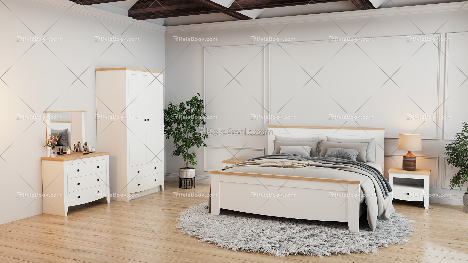 Nordic Bedroom 3d model