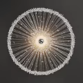 Elegant Modern Round Wall Lamp With Crystal Radiant Lines And Central Light Source 3d model