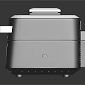 Modern Black and White Kitchen Electric Rice Cooker with Digital Control Panel