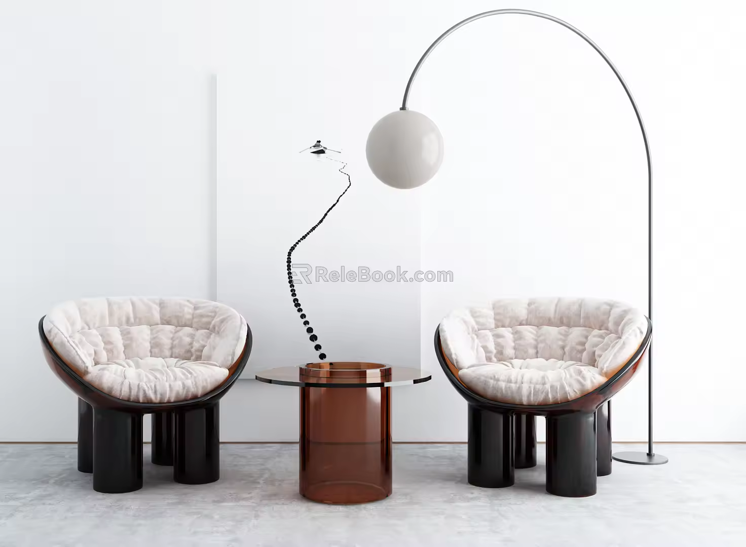 Modern Casual Sofa Combination Casual Sofa Coffee Table 3d model