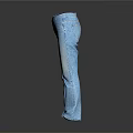 Stylish Light Blue Denim Jeans with Straight Leg Fit Button Closure and Distressed Details