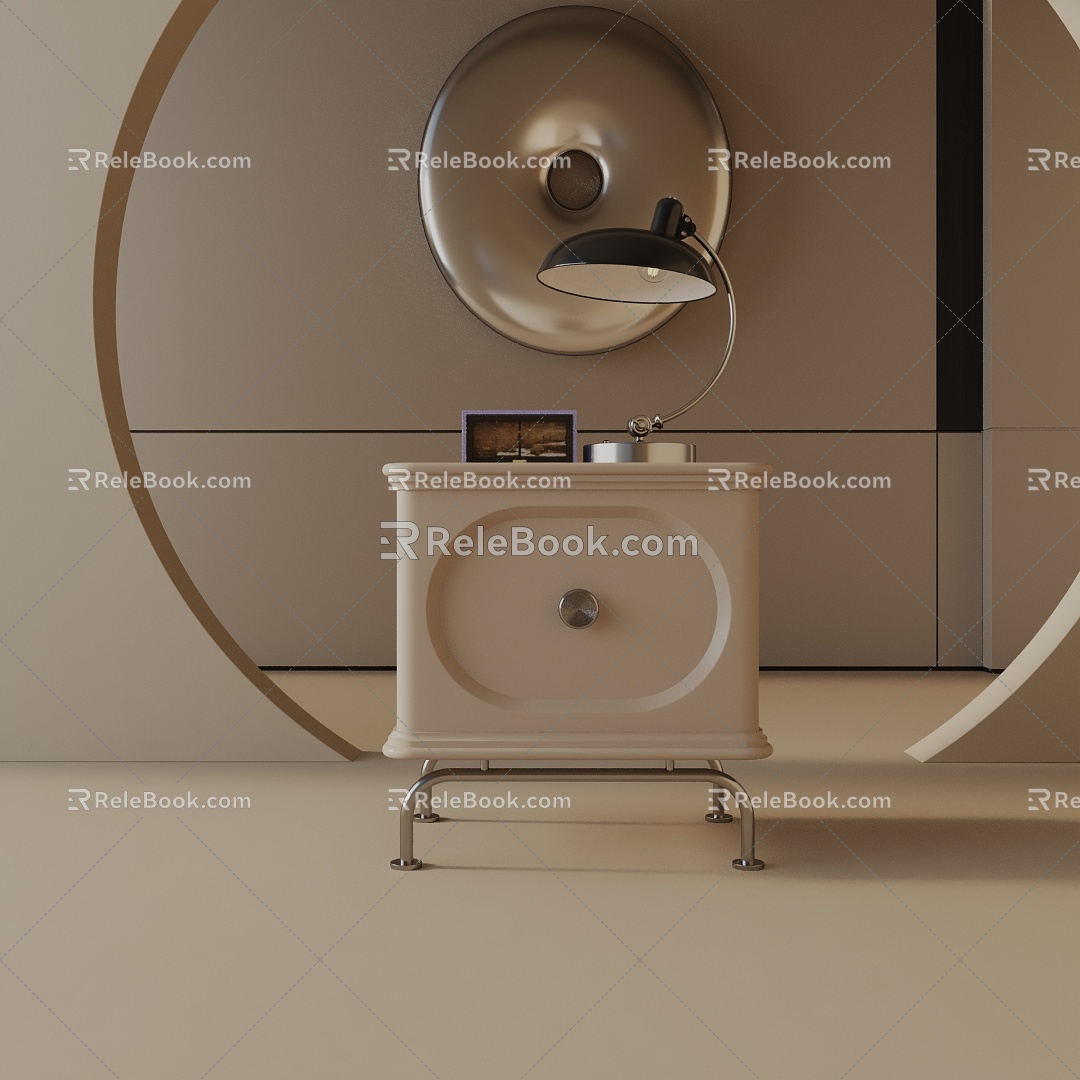 Modern Bedside Cabinet 3d model