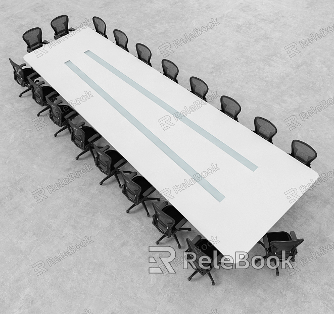 Modern Conference Table and Chair Conference Table model