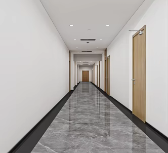 Modern minimalist aisle corridor 3d model