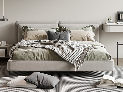 Modern Double Bed 3d model